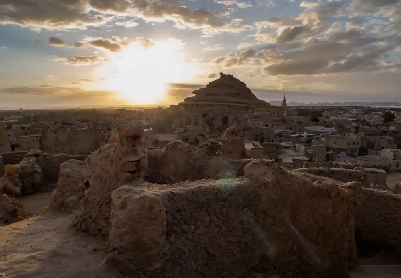 Siwa Oasis at sunset